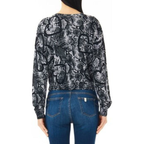 Liu Jo Maglia Maglia Donna con stampa cuori Grey phyton - Francavilla Moda